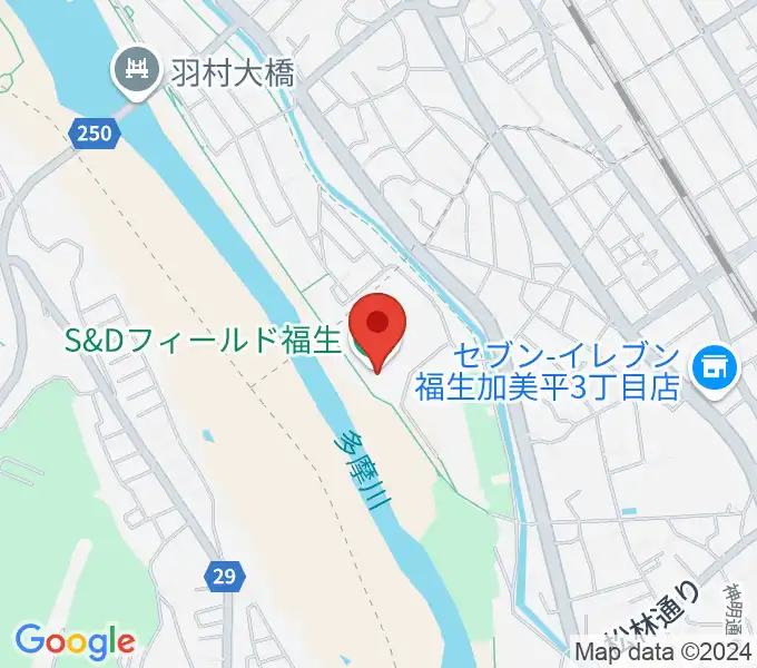 S&Dフィールド福生の地図