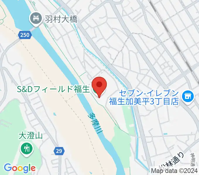 S&Dフィールド福生の地図