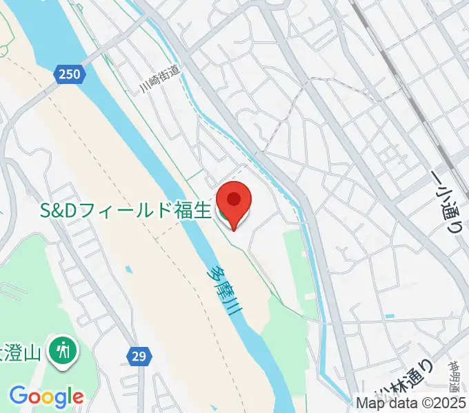 S&Dフィールド福生の地図