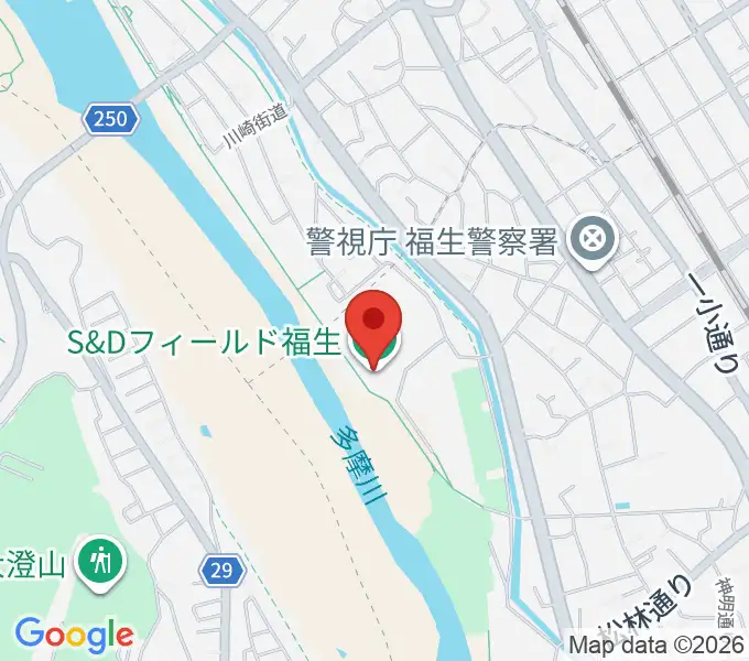 S&Dフィールド福生の地図