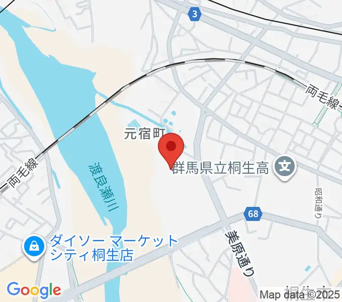 森エンジニアリング桐生スタジアムの地図
