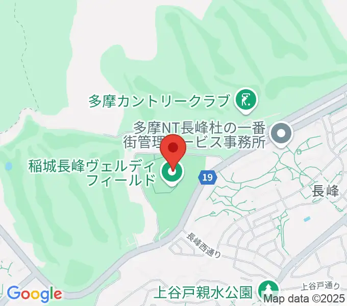 稲城長峰ヴェルディフィールドの地図