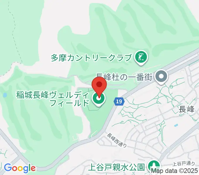 稲城長峰ヴェルディフィールドの地図
