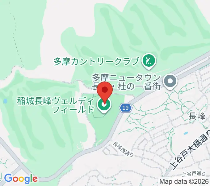 稲城長峰ヴェルディフィールドの地図