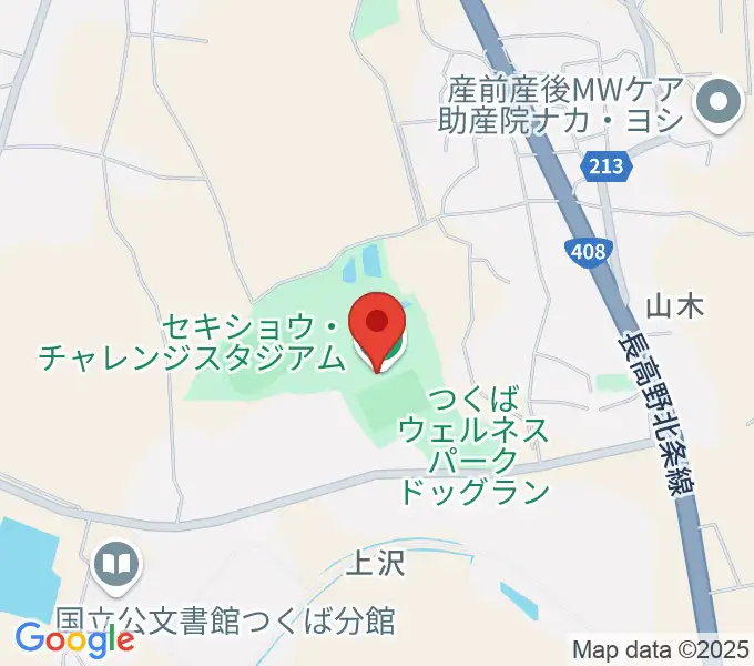 セキショウチャレンジスタジアムの地図