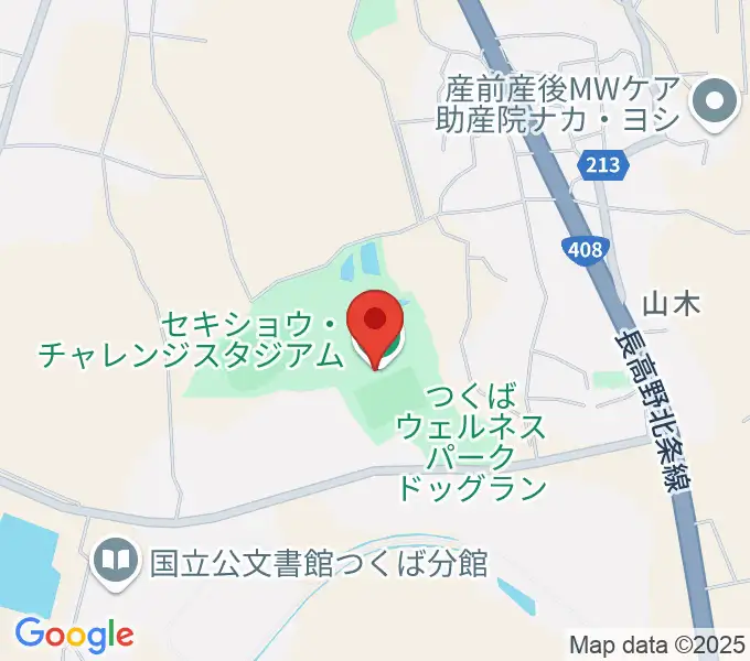 セキショウチャレンジスタジアムの地図