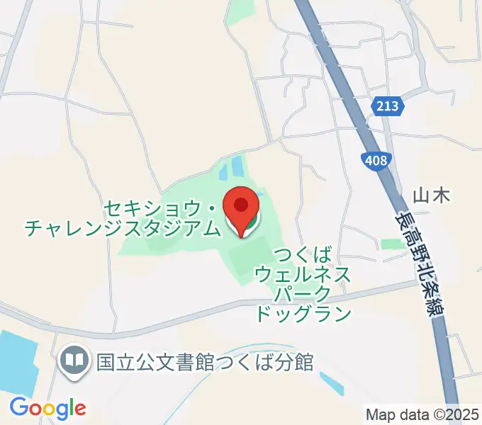 セキショウチャレンジスタジアムの地図