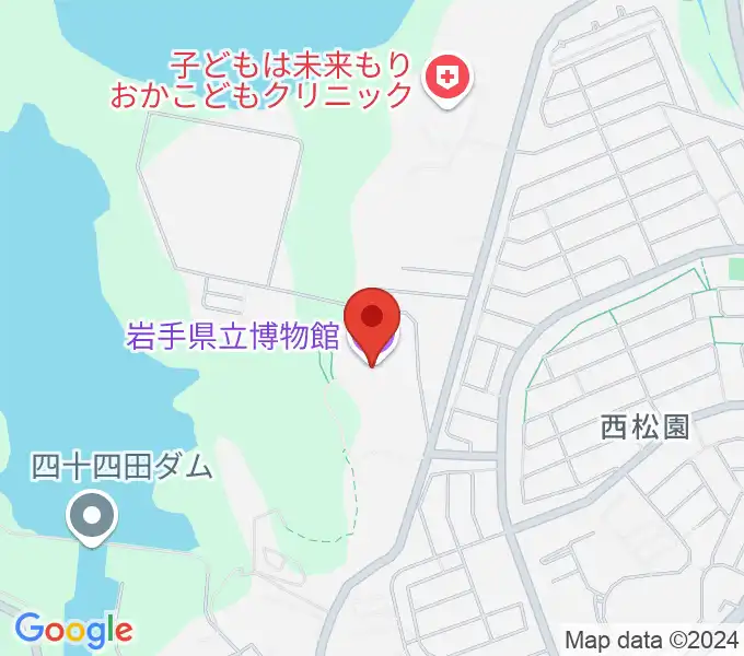 岩手県立博物館の地図