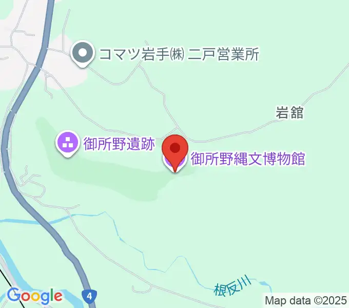 御所野縄文博物館の地図