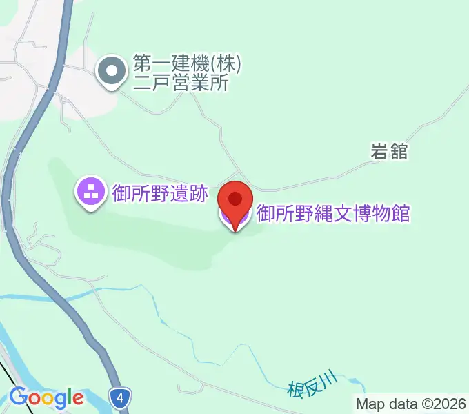 御所野縄文博物館の地図