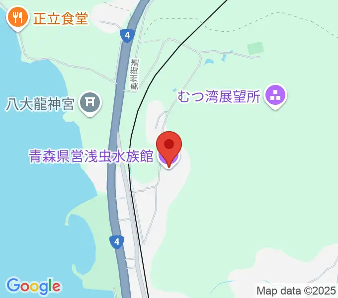 青森県営浅虫水族館の地図