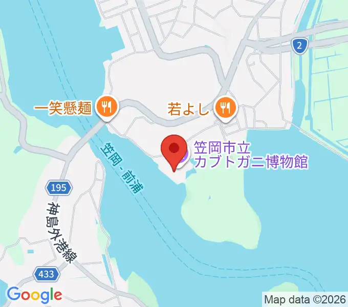 笠岡市立カブトガニ博物館の地図