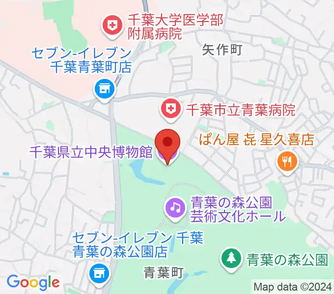 千葉県立中央博物館の地図