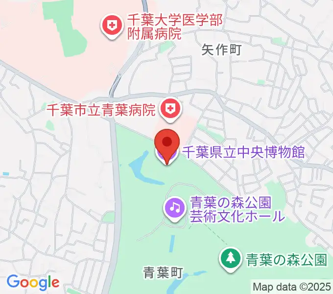 千葉県立中央博物館の地図