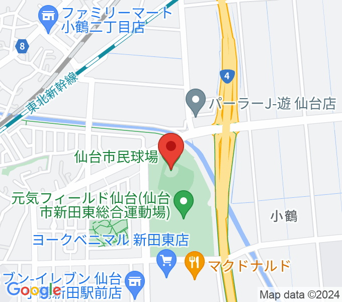仙台市民球場の場所