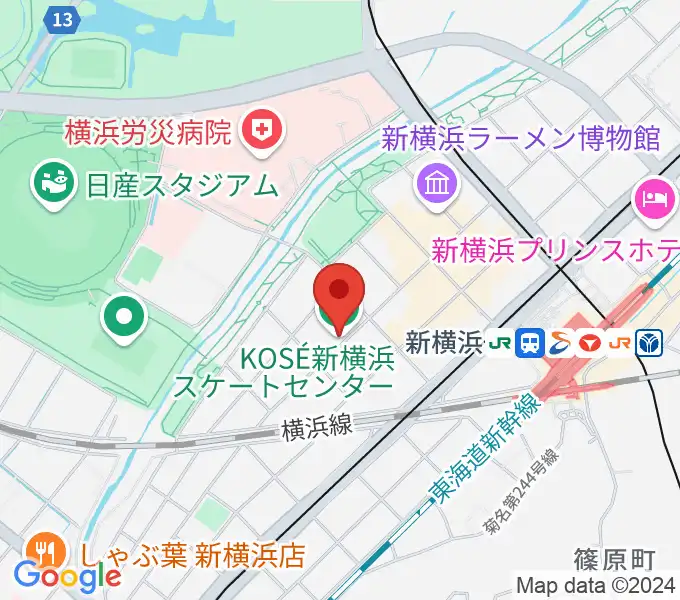 KOSÉ新横浜スケートセンターの地図