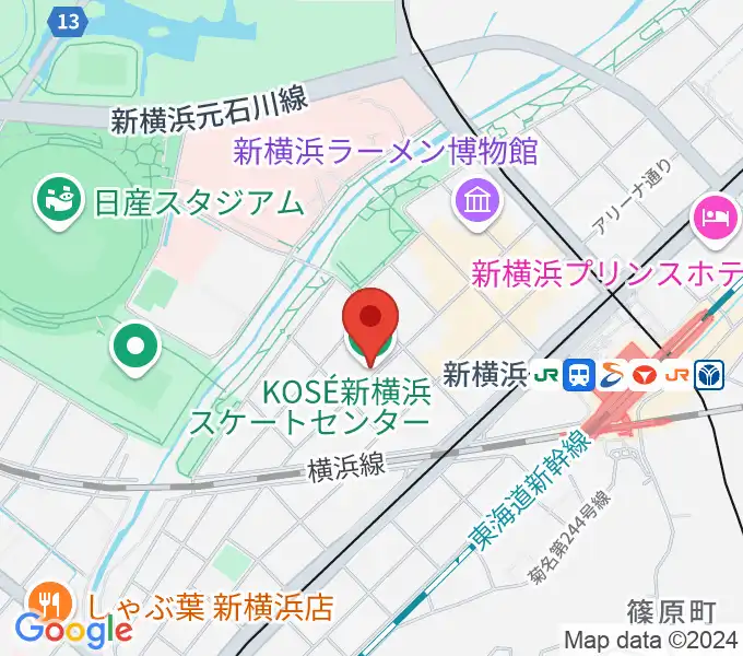 KOSÉ新横浜スケートセンターの地図