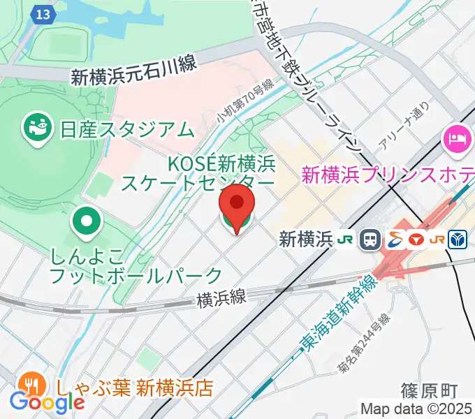 KOSÉ新横浜スケートセンターの地図