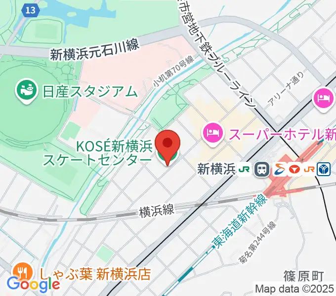 KOSÉ新横浜スケートセンターの地図