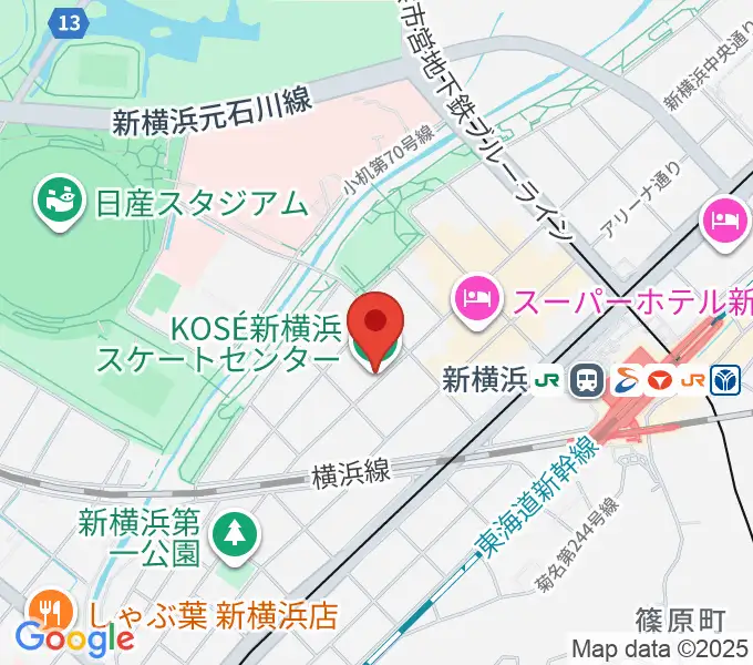 KOSÉ新横浜スケートセンターの地図