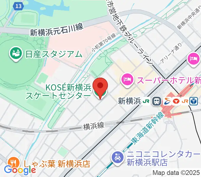 KOSÉ新横浜スケートセンターの地図