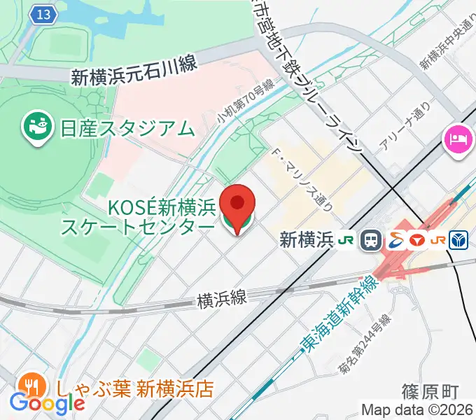 KOSÉ新横浜スケートセンターの地図