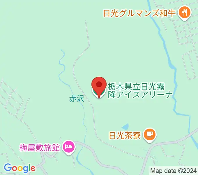 日光霧降アイスアリーナの地図