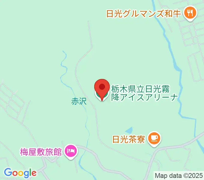 日光霧降アイスアリーナの地図