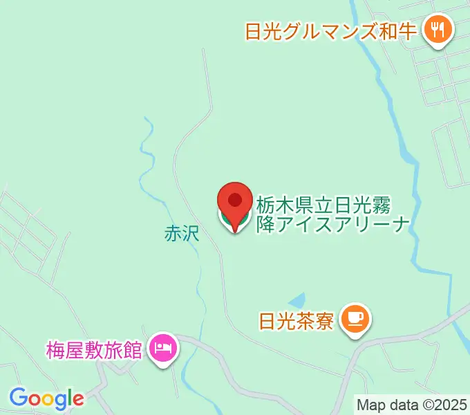 日光霧降アイスアリーナの地図