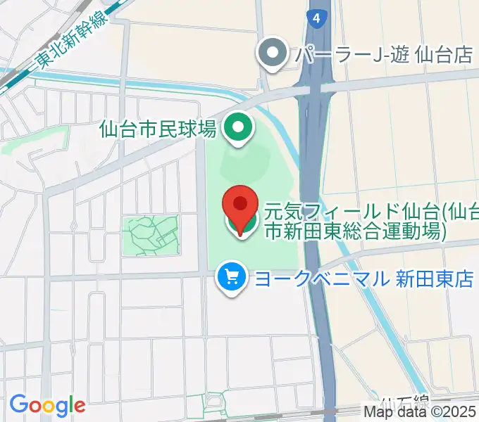 元気フィールド仙台宮城野体育館の地図