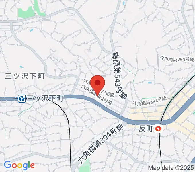 みずさわ管楽器工房の地図