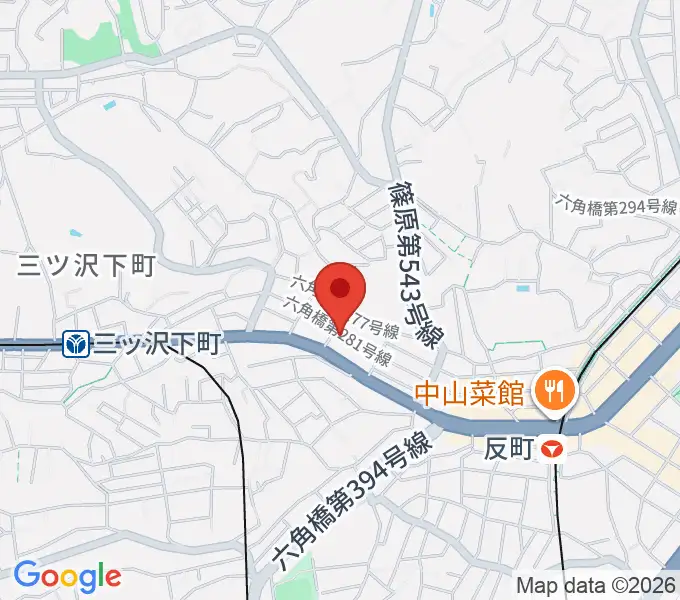 みずさわ管楽器工房の地図