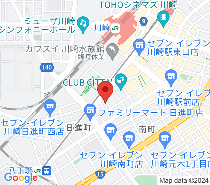 STUDIO楽 川崎店の場所