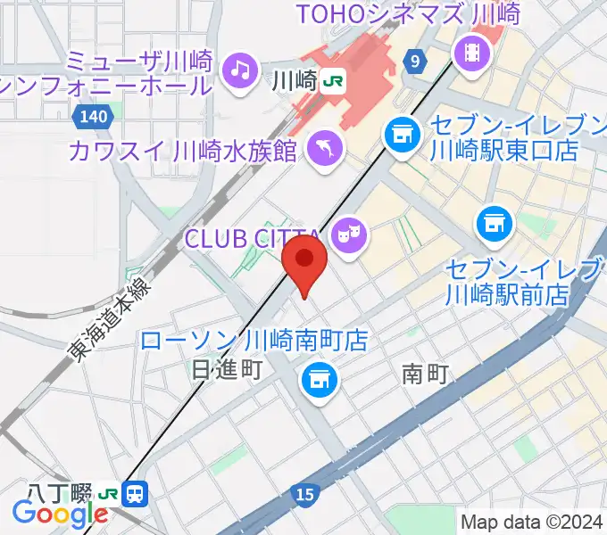 STUDIO楽 川崎店の地図