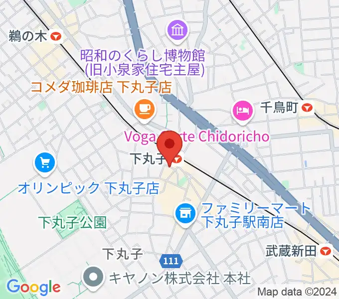 STUDIO楽 下丸子店の地図