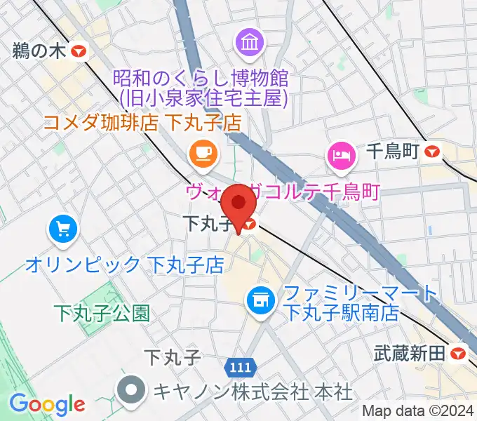 STUDIO楽 下丸子店の地図