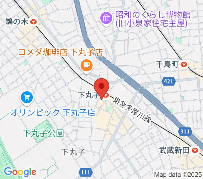 STUDIO楽 下丸子店の地図