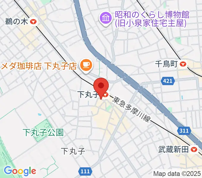 STUDIO楽 下丸子店の地図
