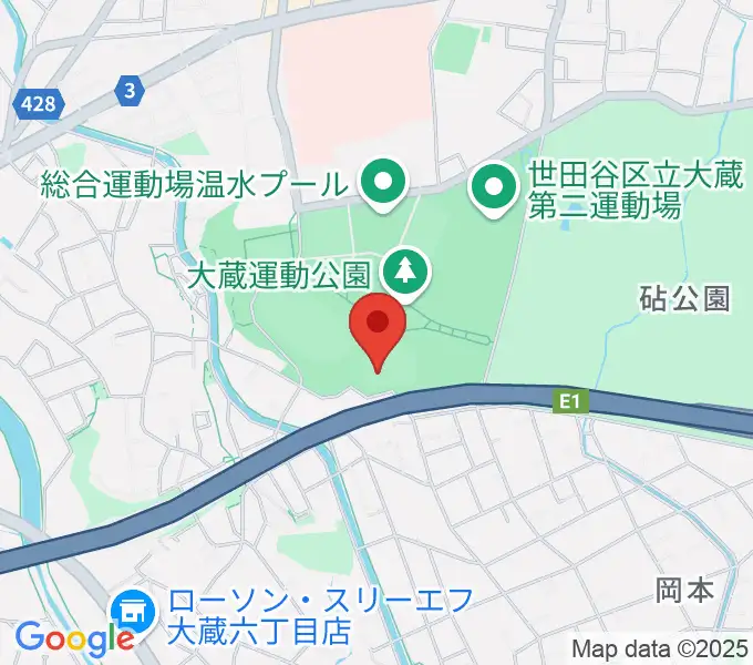 世田谷区立総合運動場野球場の地図