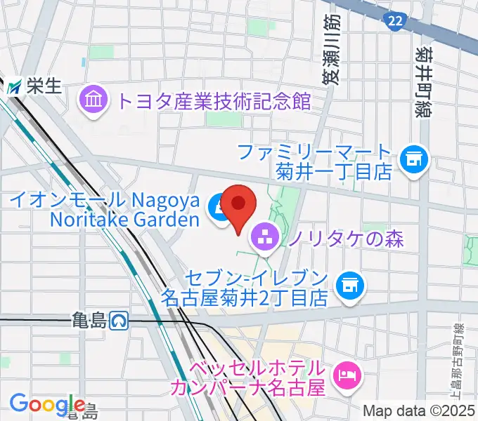 プラネタリウム満天NAGOYAの地図