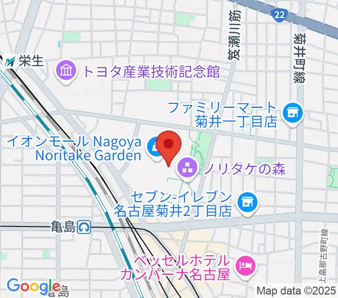 島村楽器 名古屋則武新町店の地図