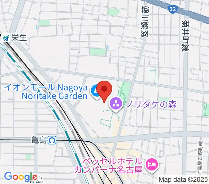 島村楽器 名古屋則武新町店の地図