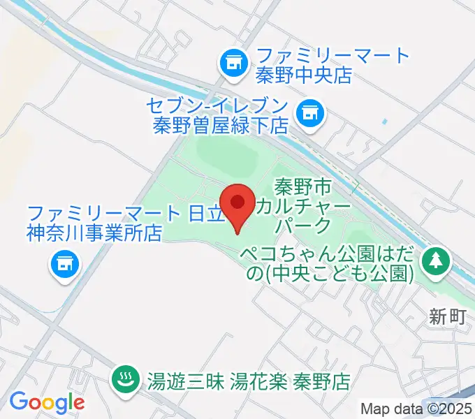 メタックス体育館はだのの地図