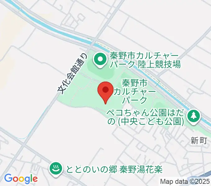 メタックス体育館はだのの地図