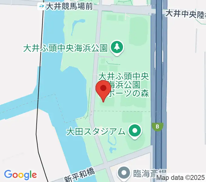 大井ふ頭中央海浜公園野球場の地図