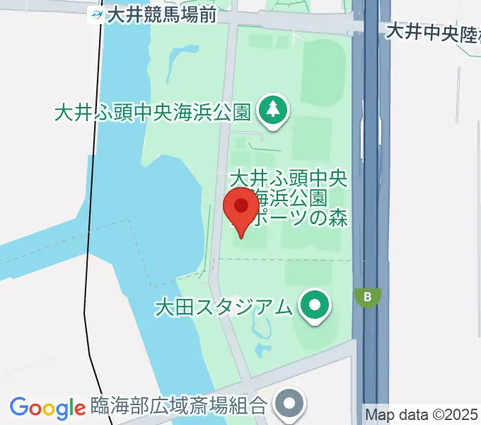 大井ふ頭中央海浜公園野球場の地図