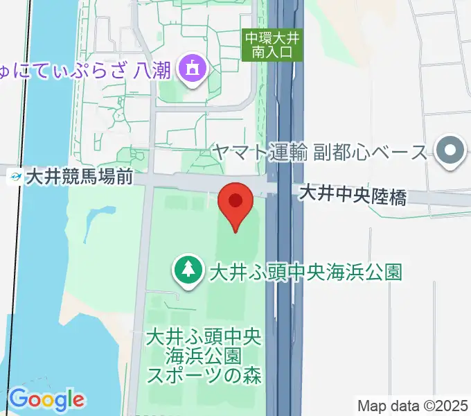 大井ふ頭中央海浜公園陸上競技場の地図