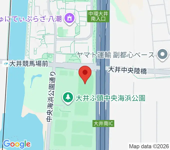 大井ふ頭中央海浜公園陸上競技場の地図