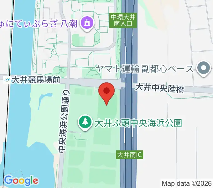 大井ふ頭中央海浜公園陸上競技場の地図