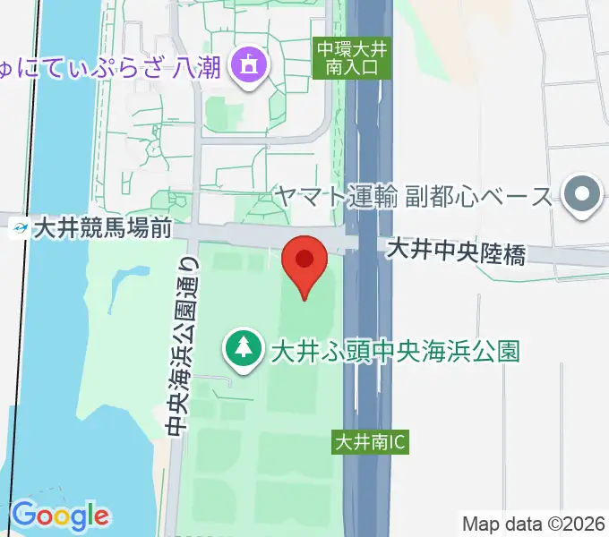 大井ふ頭中央海浜公園陸上競技場の地図
